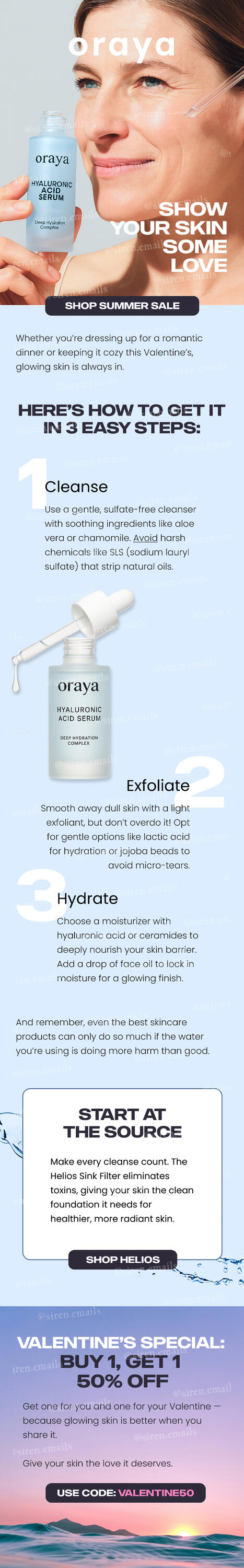oraya email - siren emails